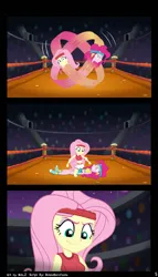 Size: 6000x10511 | Tagged: safe, artist:n0kkun, artist:nok_2, derpibooru import, fluttershy, human, comic:fry cook games, equestria girls, comic, commission, female, fight, image, png, reference, show accurate, spongebob reference, spongebob squarepants, vector