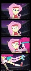 Size: 6000x13777 | Tagged: safe, artist:n0kkun, artist:nok_2, derpibooru import, fluttershy, pinkie pie, human, comic:fry cook games, equestria girls, comic, commission, fight, image, night, png, rage, scared, show accurate, vector
