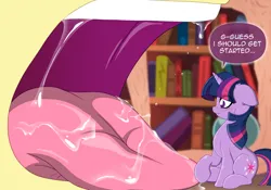 Size: 5750x4036 | Tagged: suggestive, artist:darkstorm mlp, derpibooru import, part of a set, fluttershy, twilight sparkle, pegasus, unicorn, drool, drool string, esophagus, fetish, flutterpred, image, imminent vore, micro, oral invitation, png, preylight, saliva puddle, salivating, slimy, taste buds, tongue out, twilight's lab, unicorn twilight, vore