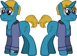 Size: 719x523 | Tagged: safe, artist:j-yoshi64, derpibooru import, oc, oc:j-pony64, ponified, unofficial characters only, human, pony, unicorn, blonde hair, blue coat, clothes, cross, cross necklace, denim, denim jacket, glasses, hood, human in equestria, image, jacket, jewelry, long sleeves, magic, male, necklace, phone, png, self insert, show accurate, simple background, stallion, three quarter view, transparent background, vector, watch, wristwatch