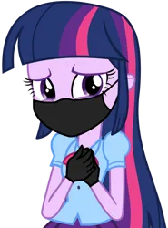 Size: 770x1038 | Tagged: safe, artist:alandssparkle, edit, editor:brokenadam, twilight sparkle, equestria girls, equestria girls (movie), clothes, coronavirus, covid-19, face mask, gloves, image, mask, png, touched