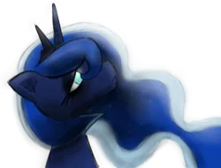 Size: 1420x1080 | Tagged: safe, artist:taps, derpibooru import, princess luna, alicorn, pony, bust, female, image, looking up, mare, png, portrait, profile, sad, simple background, solo, transparent background