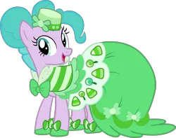 Size: 2048x1612 | Tagged: safe, artist:maddietheuniversalfan68, edit, aura (character), earth pony, pony, aurabetes, bowtie, castle creator, clothes, cute, dress, female, g4, gala dress, hat, image, mare, older, older aura (g4), open mouth, open smile, png, shoes, simple background, smiling, solo, stock vector, transparent background