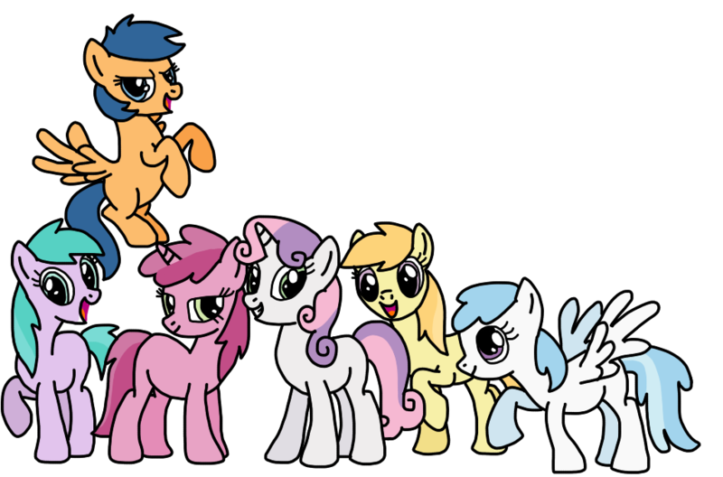Size: 945x624 | Tagged: safe, artist:maggiethenuggetpony68, aura (character), cotton cloudy, first base, noi, ruby pinch, sweetie belle, earth pony, pegasus, pony, unicorn, adorabase, alternate mane six, aurabetes, best friends, colored, cottonbetes, cute, diasweetes, female, first base can fly, flapping, flying, foal, friends, g4, grin, hooves, hooves up, image, mare, noiabetes, older, older aura (g4), older cotton cloudy, older first base, older noi, older ruby pinch, older sweetie belle, open mouth, open smile, pegasus first base, pinchybetes, png, race swap, raised hoof, raised leg, simple background, smiling, transparent background