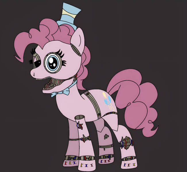 Size: 828x763 | Tagged: safe, artist:thebronypony123, derpibooru import, pinkie pie, pony, animatronic, female, five nights at freddy's, five nights at pinkie's 2, image, jpeg, solo