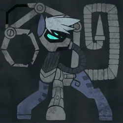 Size: 4096x4096 | Tagged: safe, artist:blvckmagic, derpibooru import, oc, unofficial characters only, earth pony, pony, augmentation, augmented, crossover, dark mechanicus, image, jpeg, multiple eyes, robotic arm, robotic tail, servitor, servo arm, solo, spiked tail, techpriest, warhammer (game), warhammer 40k