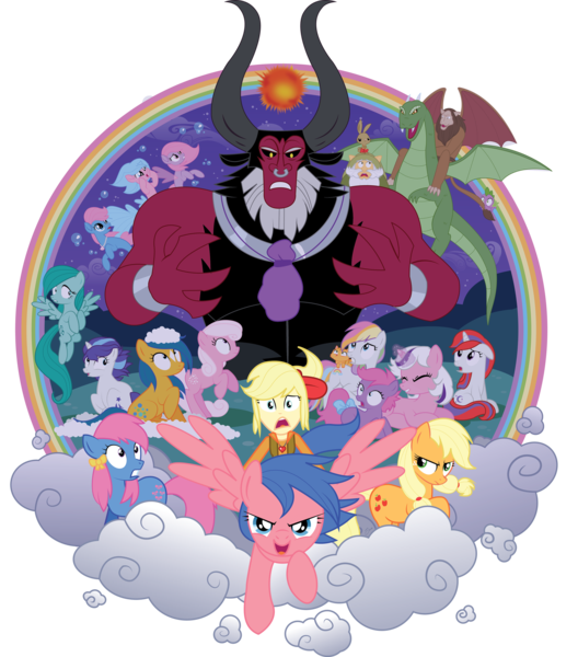 Size: 2298x2610 | Tagged: safe, artist:xkappax, derpibooru import, applejack, applejack (g1), cotton candy (g1), ember (g1), firefly, first born, glory, lord tirek, medley, megan williams, moondancer (g1), mr moochick, scorpan, sealight, seawinkle, spike, twilight (g1), twinkles, wavedancer, centaur, dragon, earth pony, gnome, human, pegasus, pony, rabbit, sea pony, seapony (g4), stratadon, taur, unicorn, equestria girls, g1, my little pony 'n friends, rescue at midnight castle, animal, bow tie (g1), bubble, clothes, cloud, cotton candy, crossover, equestria girls style, equestria girls-ified, fin wings, fins, g1 to g4, g4, generation leap, humans riding ponies, image, magic, nose piercing, nose ring, open mouth, piercing, png, rainbow of light, riding, sea ponies, septum piercing, simple background, smiling, tirac's bag, transparent background, wings