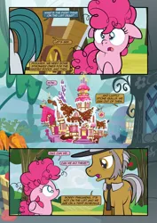 Size: 1920x2715 | Tagged: safe, artist:alexdti, derpibooru import, cloudy quartz, igneous rock pie, pinkie pie, pony, comic:how we met, female, filly, filly pinkie pie, image, jpeg, sugarcube corner, younger