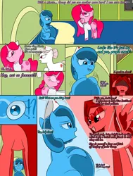 Size: 2000x2643 | Tagged: suggestive, artist:bestponies, derpibooru import, twilight sparkle, twilight sparkle (alicorn), oc, oc:doctor gumheart, oc:gooey gum, oc:red drop, alicorn, goo, goo pony, monster pony, original species, pony, comic:nurses take over, belly, big belly, butt, clothes, comic, comic panel, dialogue, female, fetish, hospital, huge belly, image, impossibly large belly, jpeg, mare, open mouth, plot, preylight, safe vore, speech bubble, stomach noise, vore