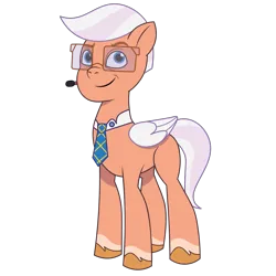 Size: 1200x1200 | Tagged: safe, artist:prixy05, derpibooru import, pegasus, pony, g5, my little pony: tell your tale, glasses, headset, image, male, png, simple background, skye silver, solo, stallion, transparent background, vector