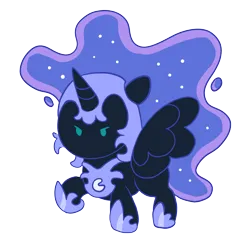 Size: 3000x3000 | Tagged: safe, artist:roxymadn3ss, derpibooru import, nightmare moon, alicorn, pony, chibi, chonky pony, female, image, png, princess, simple background, solo, transparent background