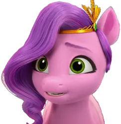 Size: 748x768 | Tagged: safe, derpibooru import, edit, edited screencap, screencap, pipp petals, pegasus, pony, g5, 3d, background removed, female, green eyes, image, looking at you, mare, pink mane, png, purple mane, simple background, solo, standing, transparent background