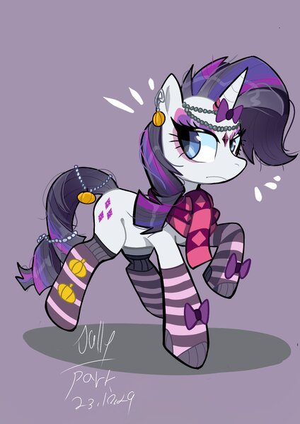 Size: 1240x1754 | Tagged: safe, artist:jully-park, derpibooru import, rarity, pony, unicorn, gameloft, gameloft interpretation, goth, image, jpeg, simple background