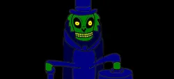 Size: 1909x864 | Tagged: safe, derpibooru import, cane, cloak, clothes, evil grin, glow, glowing eyes, grin, hat, hatbox, hatbox ghost, image, png, skull, smiling, the haunted mansion, top hat