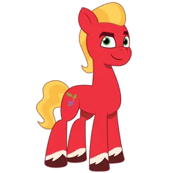 Size: 1200x1200 | Tagged: safe, artist:prixy05, derpibooru import, sprout cloverleaf, earth pony, pony, g5, my little pony: tell your tale, confident, image, looking at you, male, png, simple background, smiling, solo, stallion, transparent background, vector