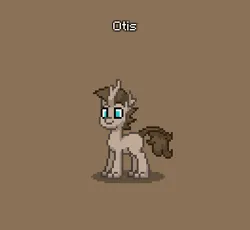 Size: 395x364 | Tagged: safe, derpibooru import, oc, oc:otis, unofficial characters only, changedling, changeling, deer, hybrid, pony, pony town, brown background, do not steal, hybrid oc, image, male, offspring, original character do not steal, parent:bramble, parent:ocellus, png, simple background, solo