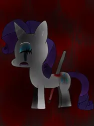 Size: 768x1024 | Tagged: grimdark, artist:alan-the-animeartist, derpibooru import, rarity, unicorn, death, female, image, jpeg, solo