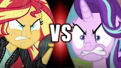 Size: 1192x670 | Tagged: safe, derpibooru import, starlight glimmer, sunset shimmer, equestria girls, friendship games, the parent map, fight, gritted teeth, image, png, ragelight glimmer, rageset shimmer, teeth, vs