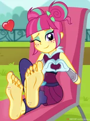 Size: 5000x6762 | Tagged: suggestive, artist:n0kkun, ponerpics import, sour sweet, equestria girls, clothes, feet, female, fetish, foot fetish, gloves, image, png