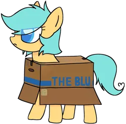 Size: 2080x2048 | Tagged: safe, artist:omelettepony, ponerpics import, oc, oc:boxfilly, unofficial characters only, pegasus, pony, box trot, female, filly, image, looking at something, png, simple background, solo, team fortress 2, text, tf2 reference, transparent background