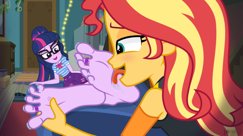 Size: 7680x4320 | Tagged: suggestive, artist:n0kkun, ponerpics import, sci-twi, sunset shimmer, twilight sparkle, equestria girls, feet, female, fetish, foot fetish, foot focus, foot worship, image, lesbian, png, scitwishimmer, shipping, sunsetsparkle