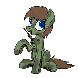 Size: 3000x3000 | Tagged: safe, artist:superderpybot, derpibooru import, tank, oc, ponified, unofficial characters only, original species, pony, tank pony, gun, happy, image, png, ponified vehicle, simple background, sitting, tankette, tks, transparent background, weapon