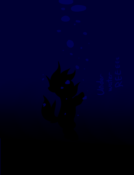 Size: 1081x1412 | Tagged: safe, artist:neuro, derpibooru import, oc, oc:anonfilly, unofficial characters only, earth pony, pony, air bubble, bubble, female, filly, image, png, reeee, silhouette, solo, underwater, water