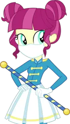 Size: 3700x6500 | Tagged: safe, artist:anonimowybrony, derpibooru import, edit, editor:brokenadam, majorette, sweeten sour, baton switch, baton twirler, canterlot high, clothes, coronavirus, covid-19, face mask, gloves, image, mask, png, simple background, solo, transparent background