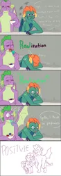 Size: 1920x5444 | Tagged: safe, artist:mythicalartist_, derpibooru import, spike, oc, oc:emziko, dragon, adult, adult spike, canon x oc, comic, dialogue, dragoness, female, gem, high res, image, jewelry, male, morning sickness, mug, older, older spike, png, pregnant, ring, shipping, speech bubble, spiko, spit take, spread wings, straight, sudden realization, thought bubble, wedding ring, winged spike, wings