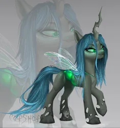 Size: 1280x1360 | Tagged: safe, artist:copshop, derpibooru import, queen chrysalis, changeling, chibi, image, jpeg, solo, zoom layer