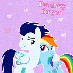 Size: 1400x1400 | Tagged: safe, artist:mlplary6, derpibooru import, rainbow dash, soarin', pegasus, pony, boyfriend and girlfriend, female, image, jpeg, male, mare, shipping, soarindash, stallion, straight, text