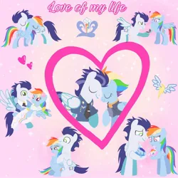 Size: 1400x1400 | Tagged: safe, artist:mlplary6, derpibooru import, rainbow dash, soarin', oc, oc:blue skies, oc:speedy dash, pegasus, pony, the last problem, baby, baby pony, blushing, bomber jacket, bridal carry, bride, carrying, clothes, colt, crying, dress, eyes closed, family, female, filly, foal, groom, happy, heart, husband and wife, image, jacket, jpeg, love, male, mare, marriage, marriage proposal, married couple, newborn, offspring, older, older rainbow dash, older soarin', older soarindash, parent:rainbow dash, parent:soarin', parents:soarindash, preggo dash, pregnant, shipping, siblings, smiling, soarindash, stallion, straight, tears of joy, text, tuxedo, twins, wedding dress
