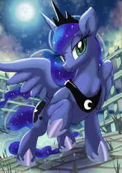Size: 2480x3508 | Tagged: safe, artist:neoshrek, derpibooru import, princess luna, alicorn, pony, crown, cute, female, high res, hoof shoes, image, jewelry, jpeg, looking at you, lunabetes, mare, peytral, raised hoof, regalia, smiling, smiling at you, solo