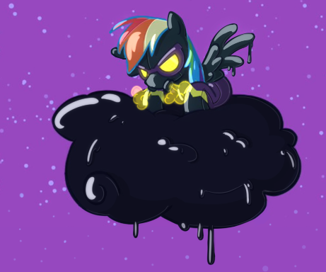 Size: 461x384 | Tagged: questionable, edit, edited screencap, editor:anonymous, screencap, rainbow dash, pegasus, pony, luna eclipsed, season 2, /mlp/ latex requests, bondage, clothes, cloud, costume, cropped, dripping, encasement, female, gas, gas mask, image, latex, latex cloud, latex suit, liquid latex, lying on a cloud, mare, mask, night, night sky, on a cloud, png, rubber drone, shadowbolt dash, shadowbolts costume, sky, solo, solo female, spread wings, wings