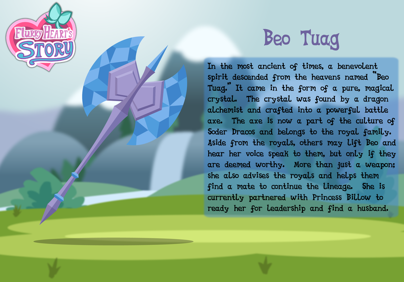 Size: 3014x2102 | Tagged: safe, artist:aleximusprime, derpibooru import, oc, oc:beo tuag, axe, battle axe, bio, crystal, description, image, living object, no face, png, solo, story included, weapon