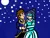 Size: 1280x960 | Tagged: safe, derpibooru import, rarity, oc, oc:kayden lindsey, human, equestria girls, blushing, clothes, crying, dress, duo, eyes closed, female, gown, holding hands, humanized, jpeg, makeup, male, moon, night, smiling, starry night, suit, tears of joy