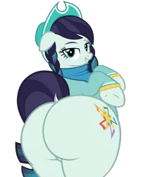 Size: 5284x6510 | Tagged: suggestive, alternate version, artist:duskyzombie, derpibooru import, coloratura, earth pony, pony, absurd resolution, adorasexy, alternate hairstyle, bedroom eyes, bipedal, blush lines, blushing, butt, clothes, coloratur-ass, cowboy hat, cowgirl, cowgirl outfit, cute, dock, female, floppy ears, grin, hat, huge butt, image, large butt, lidded eyes, lip bite, looking at you, looking back, looking back at you, mare, one eye closed, plot, plump, png, rear view, sexy, simple background, smiling, smirk, solo, stetson, tail, the ass was fat, transparent background, vector