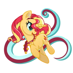 Size: 828x828 | Tagged: safe, artist:santamouse23, derpibooru import, sunset shimmer, pony, unicorn, antlers, bells, christmas, female, holiday, image, mare, png, simple background, solo, swirls, transparent background