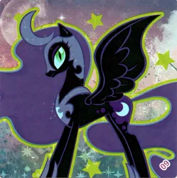 Size: 2877x2890 | Tagged: safe, derpibooru import, official, nightmare moon, alicorn, pony, female, image, kayou, mare, png, scan, solo, stars, sticker