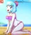 Size: 920x1040 | Tagged: suggestive, artist:the-butch-x, coco pommel, equestria girls, adorasexy, beach, belly button, bicolor swimsuit, big grin, bikini, breasts, busty coco pommel, clothes, cocobetes, cute, erect nipples, grin, image, lace underwear, looking at you, nipple outline, open mouth, png, sand, sexy, sky, smiling, smiling at you, stupid sexy coco pommel, swimsuit, two-piece swimsuit, water