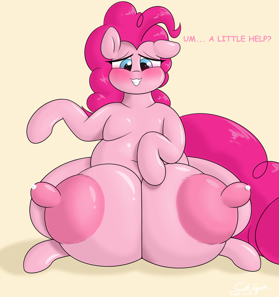 Size: 4500x4800 | Tagged: questionable, alternate version, artist:cdrspark, derpibooru import, pinkie pie, areola, asking for it, big crotchboobs, breast milk, breasts, busty pinkie pie, chubby, cleavage, crotch cleavage, crotchboobs, female, huge areola, huge crotchboobs, huge nipples, hyper, hyper crotchboobs, image, impossibly large crotchboobs, lactation, leaking milk, milk, nipples, nudity, pinkie pie day, png, puffy areolas, puffy nipples, sitting, smiling, solo, solo female