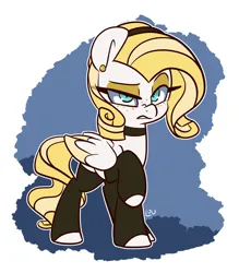 Size: 1824x2080 | Tagged: safe, artist:lou, derpibooru import, oc, oc:nina, unofficial characters only, pony, choker, clothes, collar, female, image, jpeg, mare, socks