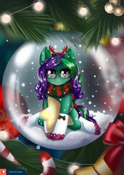 Size: 1414x2000 | Tagged: safe, artist:lifejoyart, derpibooru import, ponerpics import, oc, oc:buggy code, unofficial characters only, pony, unicorn, blushing, bow, candy, candy cane, christmas, christmas lights, christmas tree, clothes, commission, crystal ball, cute, digital art, duo, duo female, ear fluff, female, floppy ears, food, glasses, holiday, image, jpeg, looking at you, mare, scarf, signature, sitting, smiling, snow, snow globe, snowfall, socks, solo, stars, tree, ych result