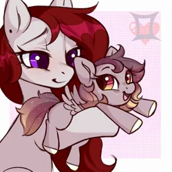 Size: 2000x2000 | Tagged: safe, artist:lemondoods, ponerpics import, oc, unofficial characters only, pony, duo, duo female, female, image, jpeg, mare