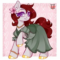 Size: 2000x2000 | Tagged: safe, artist:lemondoods, ponerpics import, oc, unofficial characters only, pony, clothes, dress, female, happy, image, jpeg, mare