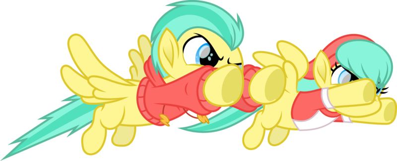 Size: 8290x3380 | Tagged: safe, artist:starryshineviolet, derpibooru import, barley barrel, pickle barrel, pegasus, pony, rainbow roadtrip, absurd resolution, barrel twins, beanie hat, brother and sister, clothes, colt, duo, female, filly, flying, foal, hat, hoodie, image, male, male and female, png, shirt, siblings, simple background, t-shirt, transparent background, twins, vector