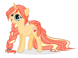 Size: 2700x2000 | Tagged: safe, artist:shizow, derpibooru import, oc, oc:sunglow, unofficial characters only, pony, unicorn, braid, female, image, mare, png, simple background, solo, transparent background