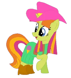 Size: 427x470 | Tagged: safe, artist:selenaede, artist:user15432, derpibooru import, sweetcream scoops, pony, unicorn, base used, boots, clothes, costume, cowboy boots, cowboy hat, cowgirl, cowgirl outfit, dress, green dress, halloween, halloween costume, hat, high heel boots, high heels, holiday, image, open mouth, png, raised hoof, shoes, simple background, transparent background, vest