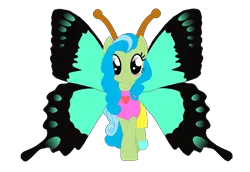 Size: 785x539 | Tagged: safe, artist:selenaede, artist:user15432, derpibooru import, tealove, earth pony, pony, antenna, antennae, butterfly costume, butterfly wings, clothes, costume, crossed hooves, green wings, halloween, halloween costume, holiday, image, looking at you, png, shoes, simple background, smiling, transparent background, wings