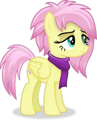 Size: 3017x3770 | Tagged: safe, artist:anime-equestria, derpibooru import, fluttershy, pegasus, pony, alternate hairstyle, clothes, female, high res, image, mare, png, scarf, simple background, solo, transparent background, vector, wings